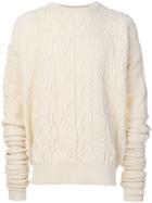 Y / Project Extra Long Sleeves Jumper - Nude & Neutrals