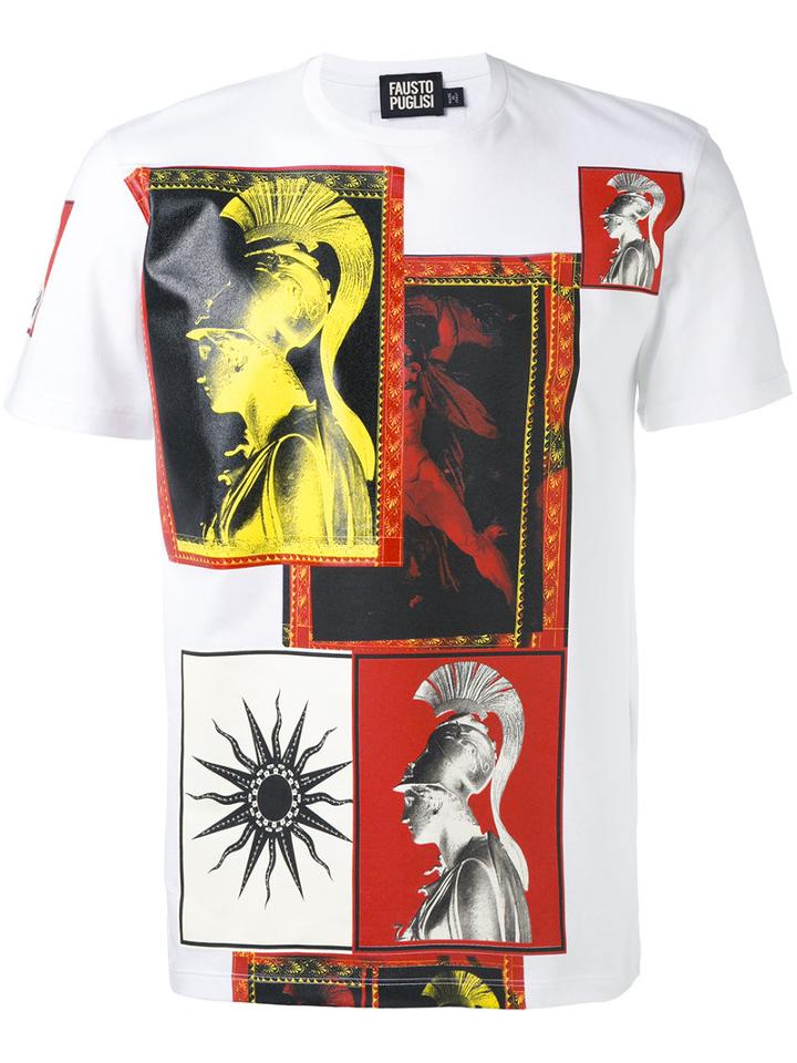 Fausto Puglisi - Patch Print T-shirt - Men - Cotton - 50, White, Cotton