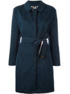's Max Mara Belted Jacket, Women's, Size: 40, Blue, Silk/polyester