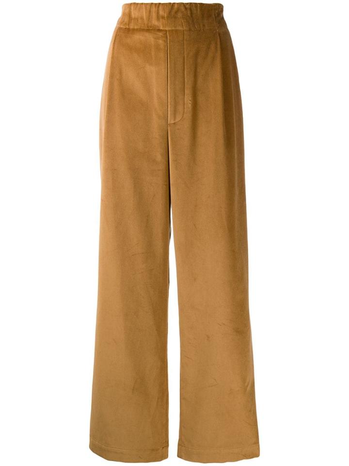 Jejia Elasticated Palazzo Trousers - Brown