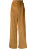 Jejia Elasticated Palazzo Trousers - Brown