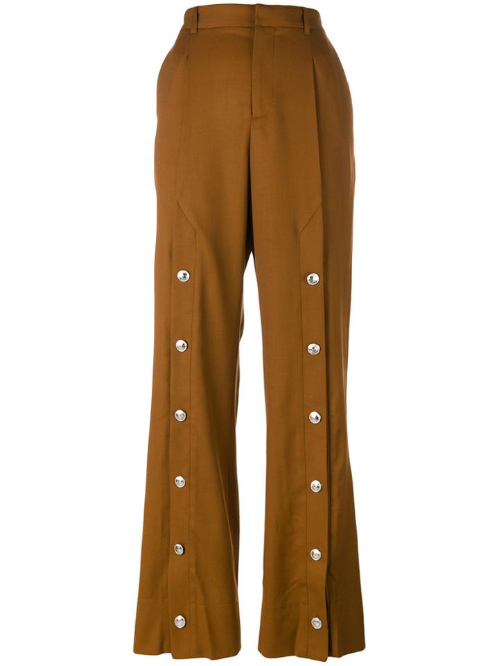 Y / Project Studded Detail Tailored Trousers - Brown