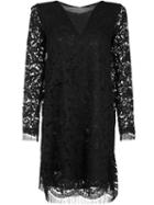 Adam Lippes Lace Shift Dress, Women's, Size: 8, Black, Cotton