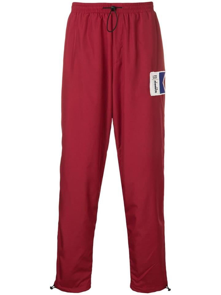 Diadora Side Stripe Track Pants - Red