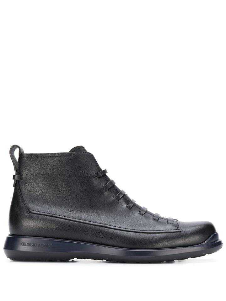 Giorgio Armani Lace-up Boots - Black