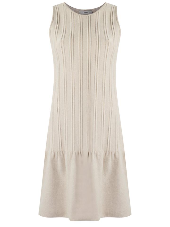Egrey - Round Neck Knit Dress - Women - Viscose - P, Nude/neutrals, Viscose