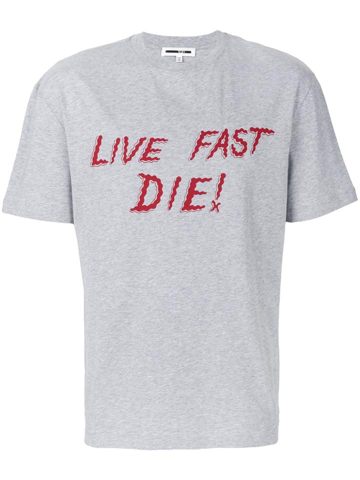 Mcq Alexander Mcqueen Live Fast Die Print T-shirt - Grey
