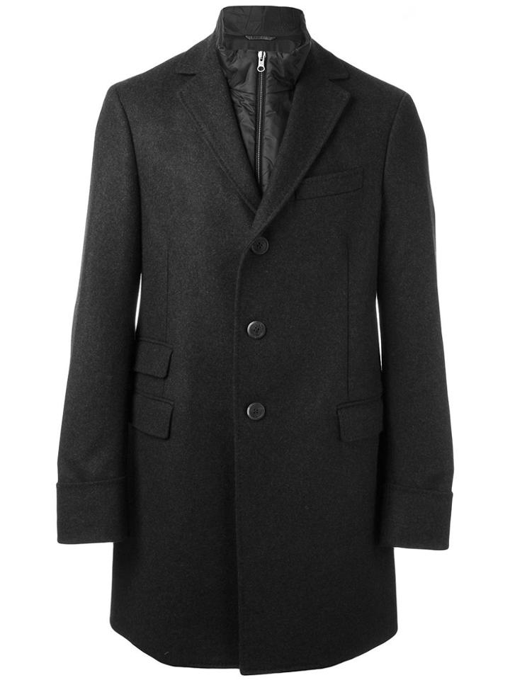 Fay Single-breasted Classic Coat - Black