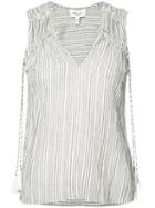 Derek Lam 10 Crosby - Tassel Vest - Women - Cotton - 4, Grey, Cotton