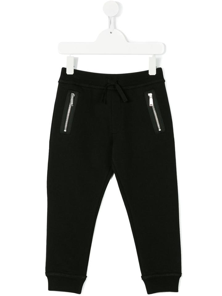 Dsquared2 Kids - Drawstring Track Pants - Kids - Cotton - 8 Yrs, Black