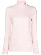 Calvin Klein 205w39nyc Micro Logo Turtleneck Top - Pink & Purple