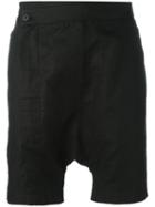 Thom Krom Drop-crotch Shorts, Men's, Size: Small, Black, Cotton/linen/flax