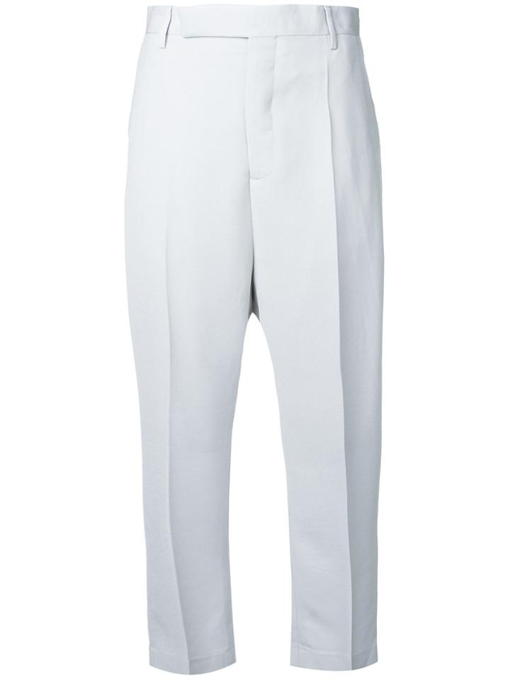 Rick Owens High-waisted Cropped Trousers - Grey