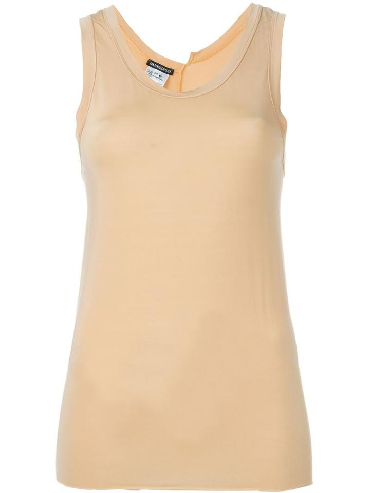 Ann Demeulemeester Long Tank Top, Women's, Size: 38, Nude/neutrals, Bamboo/spandex/elastane