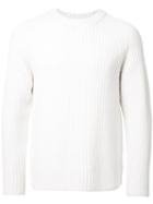 H Beauty & Youth Crew Neck Jumper, Men's, Size: Medium, White, Cashmere