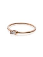 Rosa De La Cruz 18k Rose Gold Baguette Diamond Ring - Metallic