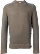 Massimo Alba Crew Neck Jumper, Men's, Size: Large, Brown, Cashmere