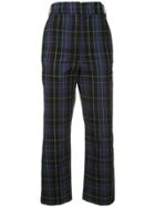 Ports 1961 Checked Straight Trousers - Black