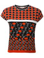 Wunderkind - Patterned Knitted T-shirt - Women - Polyamide/viscose - L, Black, Polyamide/viscose