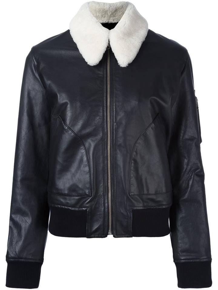 Mm6 Maison Margiela Lamb Fur Collar Jacket