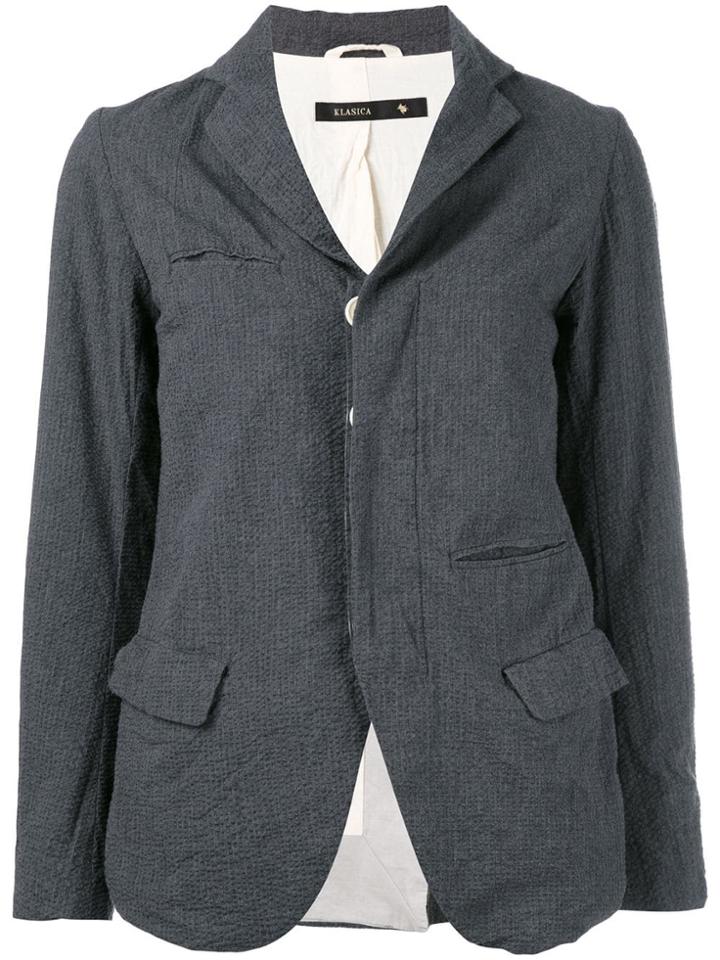 Klasica Asymmetric Blazer - Grey