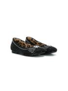 Roberto Cavalli Junior Teen Embellished Ballerinas - Black