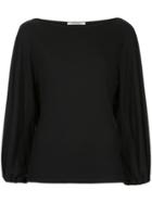Theatre Products Ribbed Blouse - Black