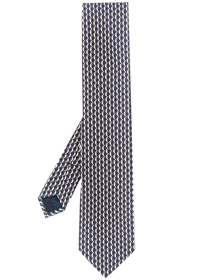 Salvatore Ferragamo Moon And Stars Print Tie - Blue