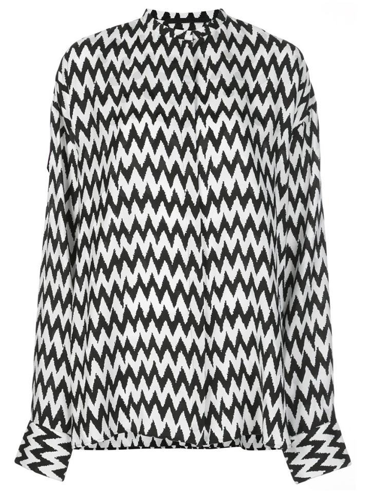 Haider Ackermann Collarless Chevron Blouse - Black