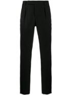 Saint Laurent Double Pleated Tailored Trousers - Black