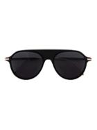 Thom Browne Aviator Sunglasses, Men's, Size: 55, Black, Acetate/titanium/glass