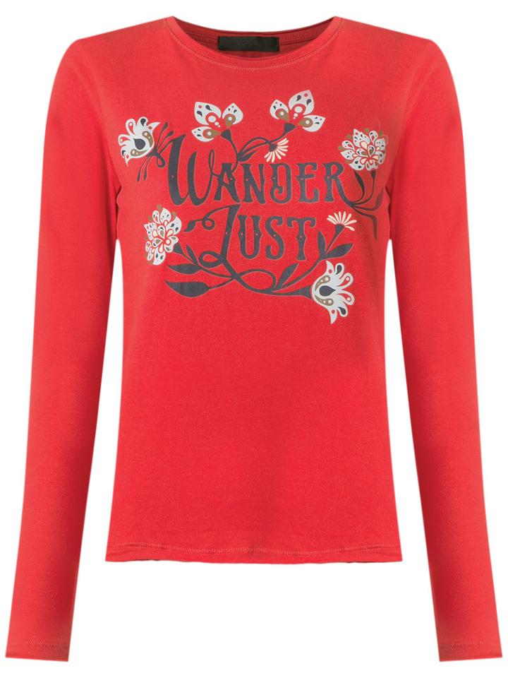 Talie Nk Printed T-shirt, Women's, Size: Medium, Red, Cotton
