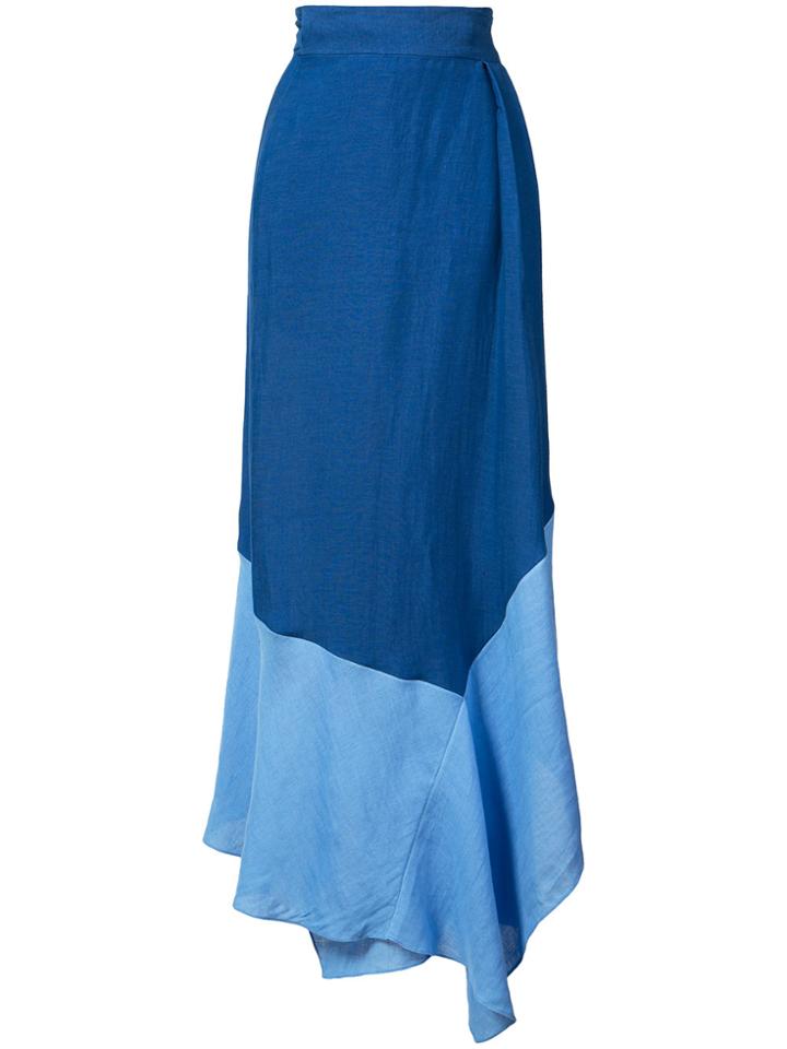 Dvf Diane Von Furstenberg Colour Blocked Skirt - Blue