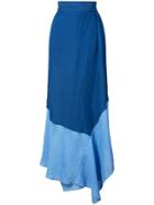 Dvf Diane Von Furstenberg Colour Blocked Skirt - Blue
