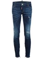 Dsquared2 'skinny' Zip Detail Jeans, Women's, Size: 36, Blue, Cotton/spandex/elastane