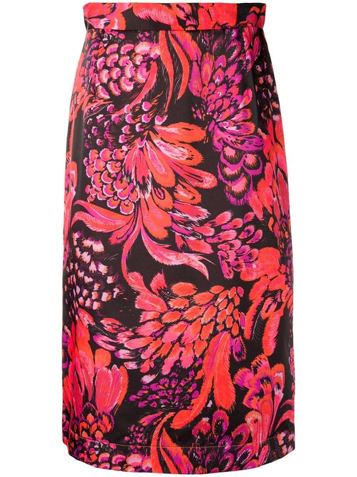 Baum Und Pferdgarten Feather Print Skirt - Pink & Purple