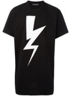 Neil Barrett Lightning Print T-shirt, Men's, Size: Medium, Black, Cotton