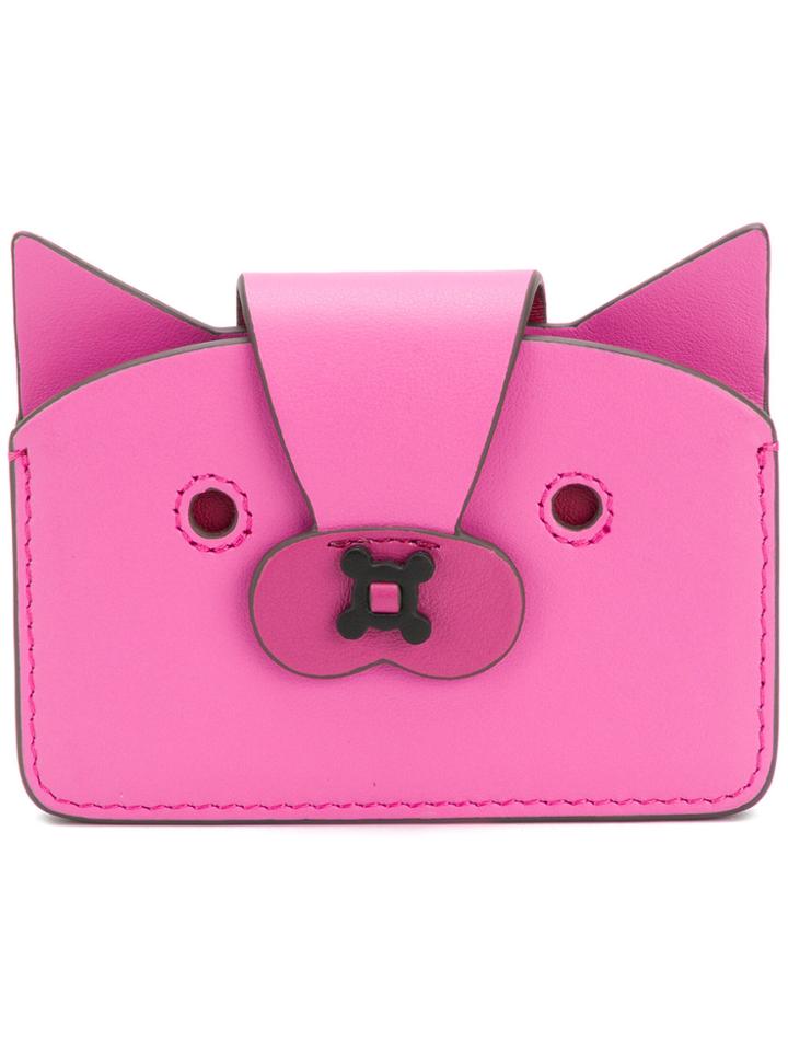 Anya Hindmarch Fox Card Case - Pink & Purple
