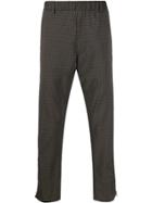 Prada Cropped Checkered Trousers - Green