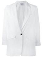 Forte Forte Single Button Blazer, Women's, Size: 1, White, Cotton/linen/flax