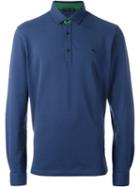 Etro Longsleeved Polo Shirt, Men's, Size: Xl, Blue, Cotton