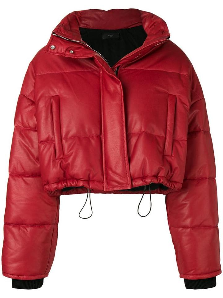 Amiri Cropped Puffer Jacket - Red