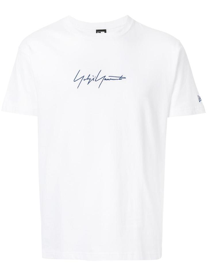 Yohji Yamamoto Embroidered Signature T-shirt - White