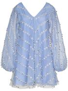 Ganni Gnni Roselfeld Sqn Vn Ls Drs - Blue