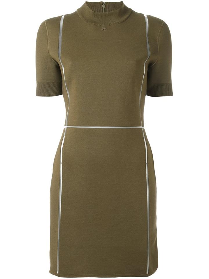 Courrèges Fitted Dress, Women's, Size: 40, Green, Polyamide/spandex/elastane/merino