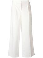 Boutique Moschino Cropped Tailored Trousers - White