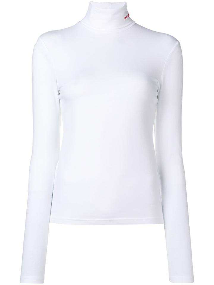 Calvin Klein 205w39nyc Turtle-neck Fitted Sweater - White