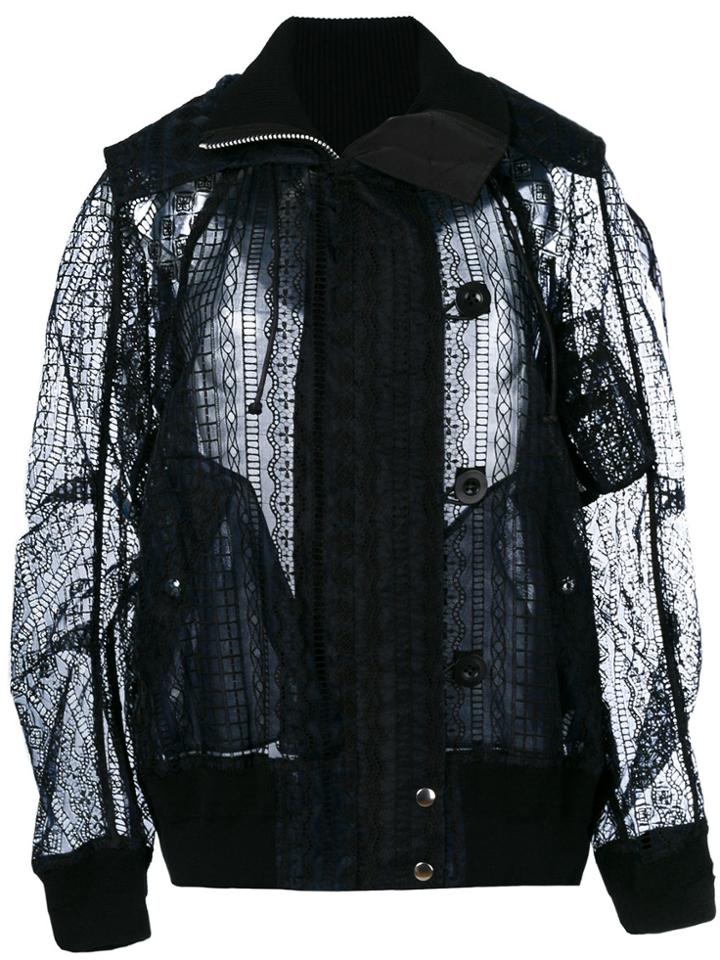 Sacai Lace Bomber Jacket - Black