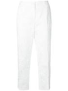 Dolce & Gabbana Cropped Jacquard Trousers - White