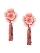 Jennifer Behr Floral Drop Earrings - Pink